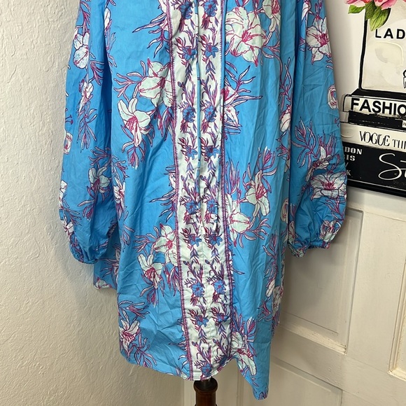 Celina Moon Multi Clover Tunic Dress Size XL - Picture 5 of 11
